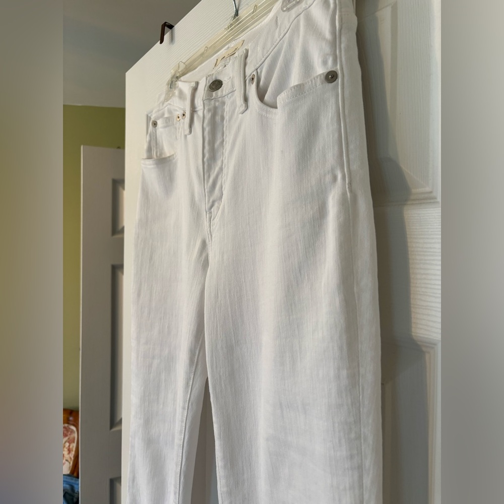 Madewell White Cali Demi Boot Jeans Size 29T EUC - Picture 2 of 9